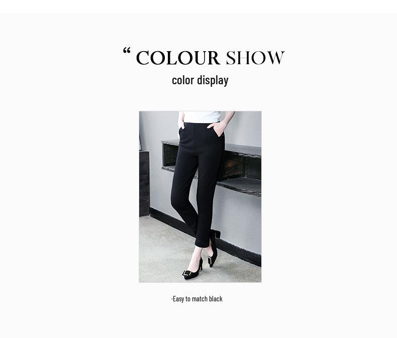 Pantaloni creion casual de vară 2025, cu talie medie, slim, pentru slăbit - Haine pentru femei plus size