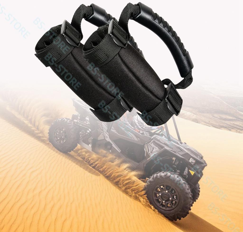 2PC Black UTV Grab Handles, Handles Heavy Duty Nylon UTV Hand Grips Fit For  Polaris RZR, Can-Am X3, Kawasaki Mule Teryx, Talon