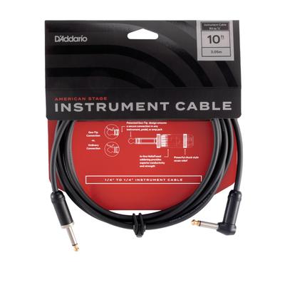 Geschirmtes Kabel American Stage Instrumentenkabel D'Addario (Gitarrenschild) PW-AMSGRA-10 (3m S-L) []