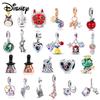Disney 925 Silver Mermaid Princess And Snow White And Castle Pendant Beads Suitable For Women Diy Bracelet