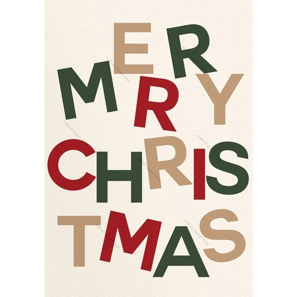 Vintage Christmas Metal Wall Decoration, Holiday Sticker Sign