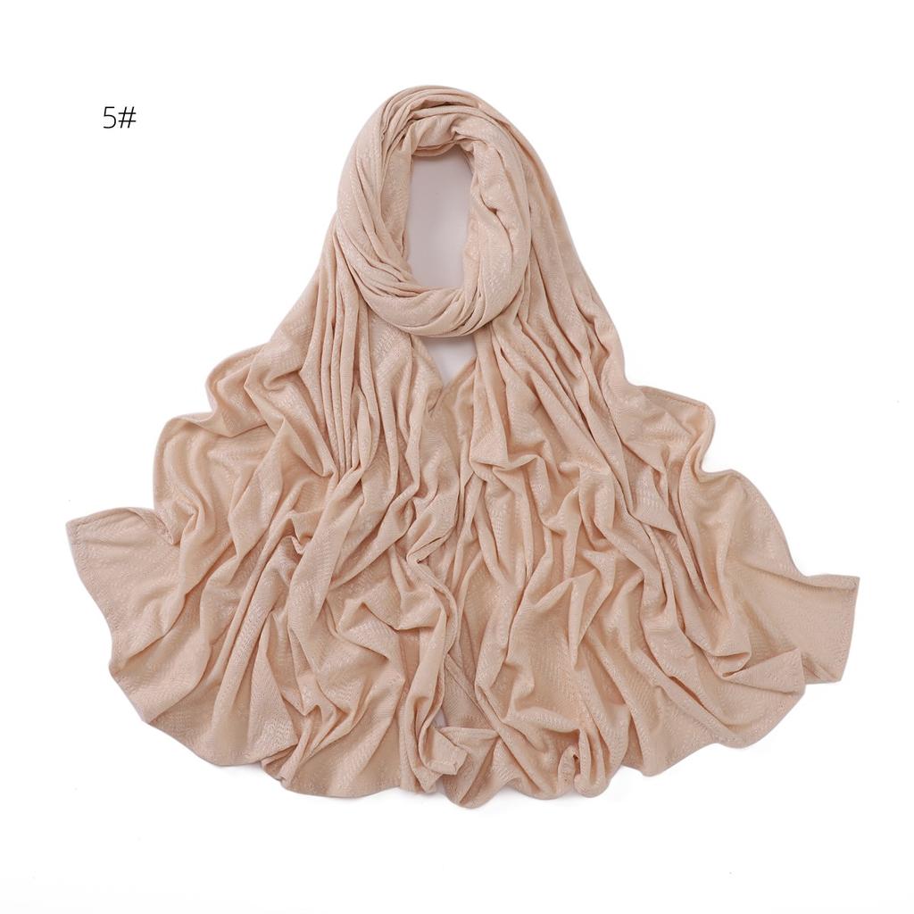 New Jacquard Flower Cotton Hijab Scarf For Women Bandana Long Shawl Headband Head Wraps Ramadan Turbans Luxury Brand 170*70cm