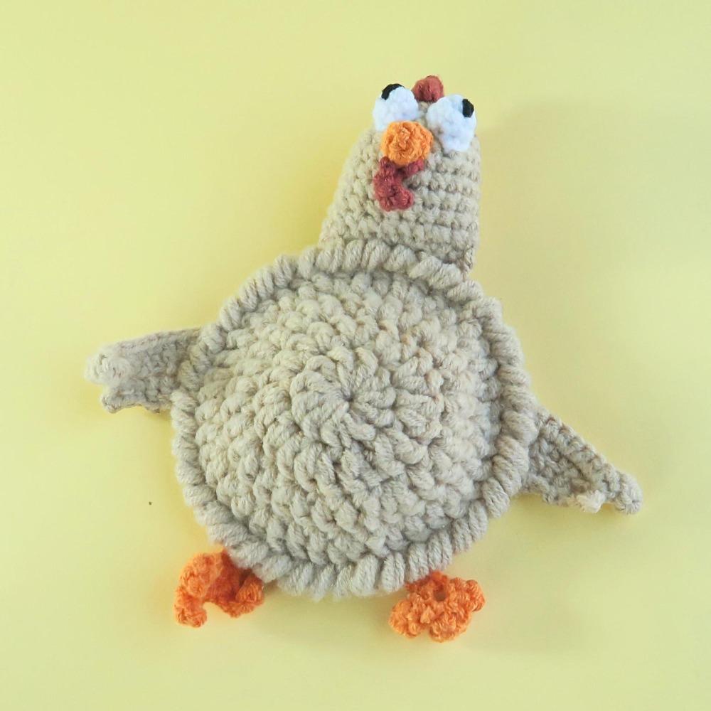 Cartoon Crochet Animal Coaster Funny Handmade Coaster Creative Knitted Cup Mat Table Protector