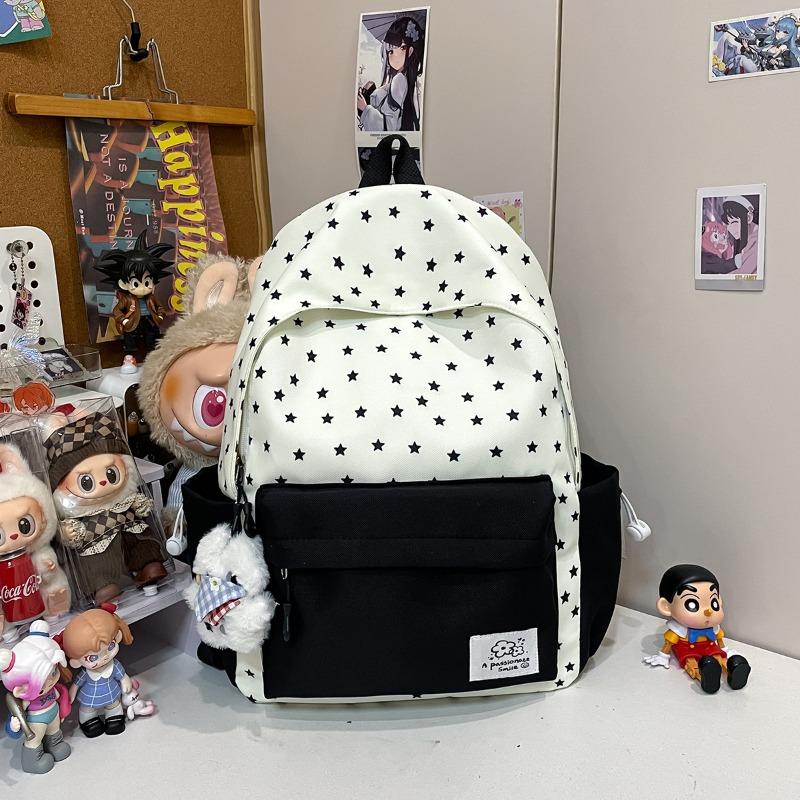 Japanese Ins High-value Student Schoolbag, Fresh and Sweet Candy-colored Star Backpack, Large-capacity and Lightweight Backpack.