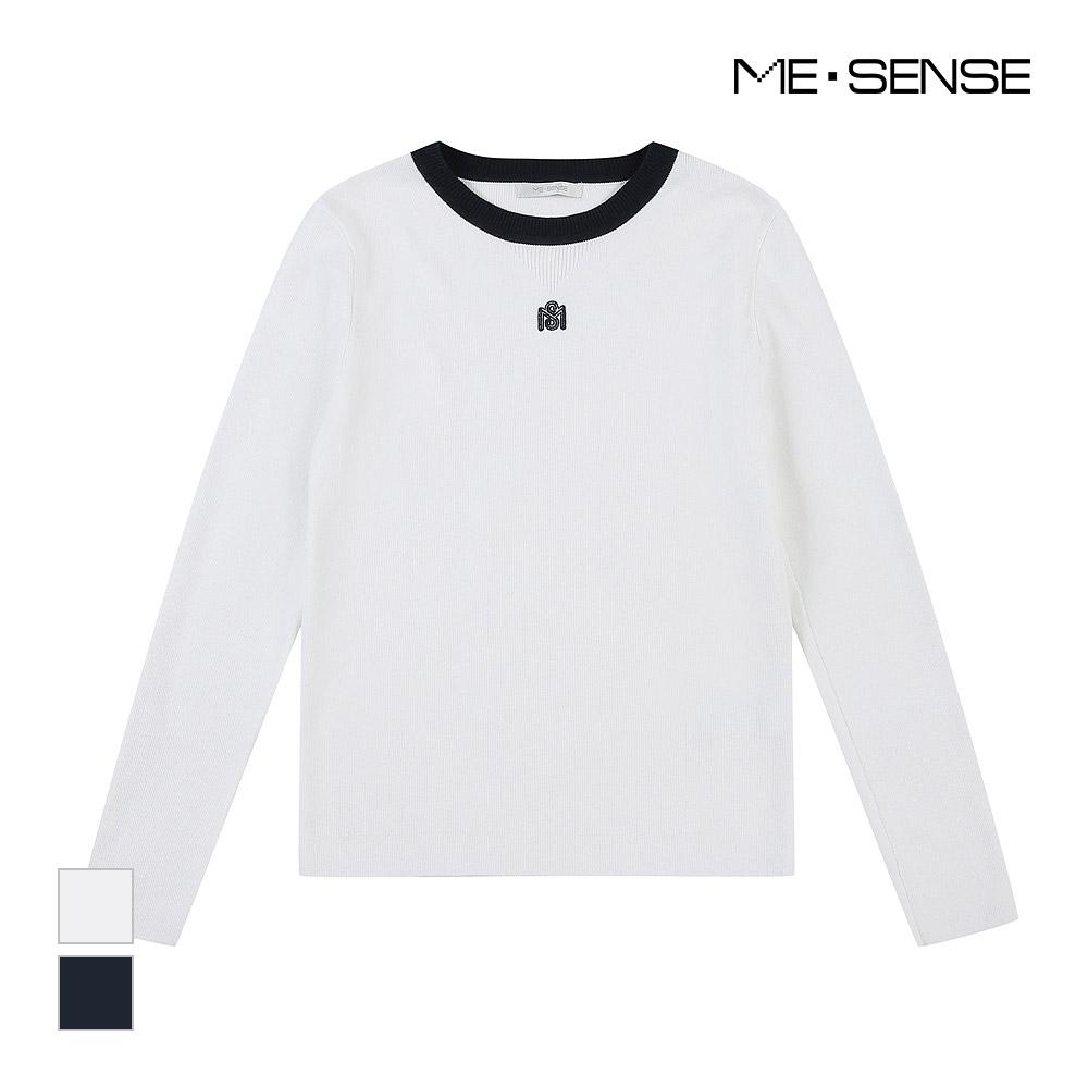 MESENSE Round Neck Contrast Knit_Mb3Yknmd01Z