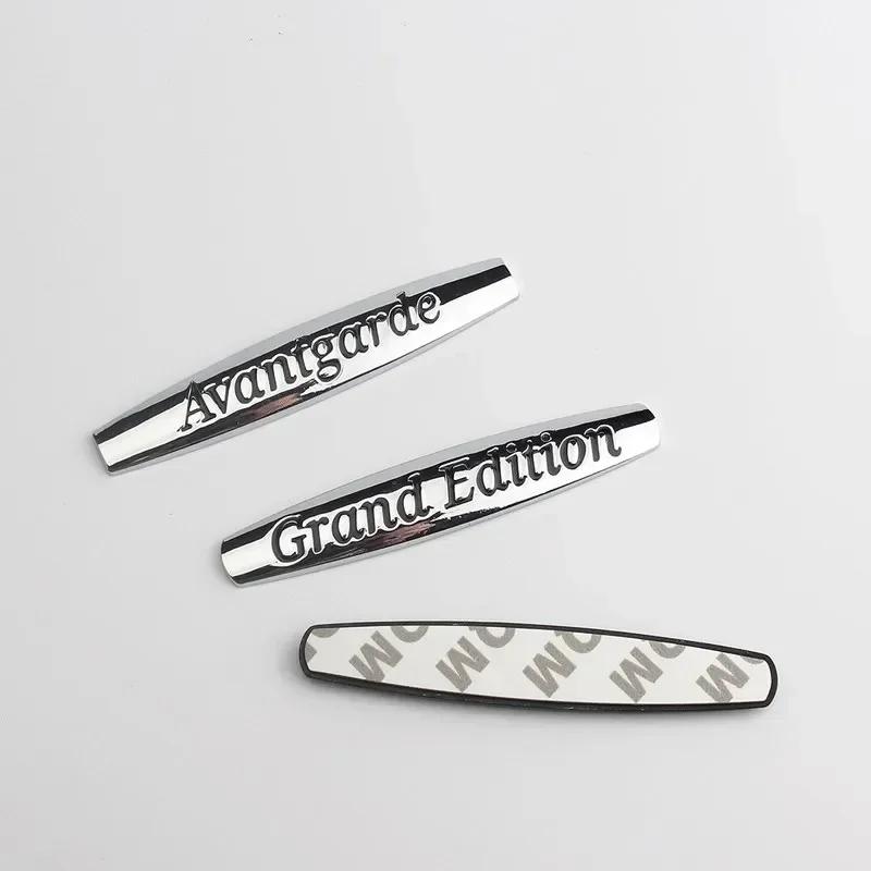 For Mercedes Benz 3D Metal Grand Edition Avantgarde Letters Side Fender Emblem Badge Sticker Decals for Mercedes Benz W204 W205 W213 W211 W210 ML