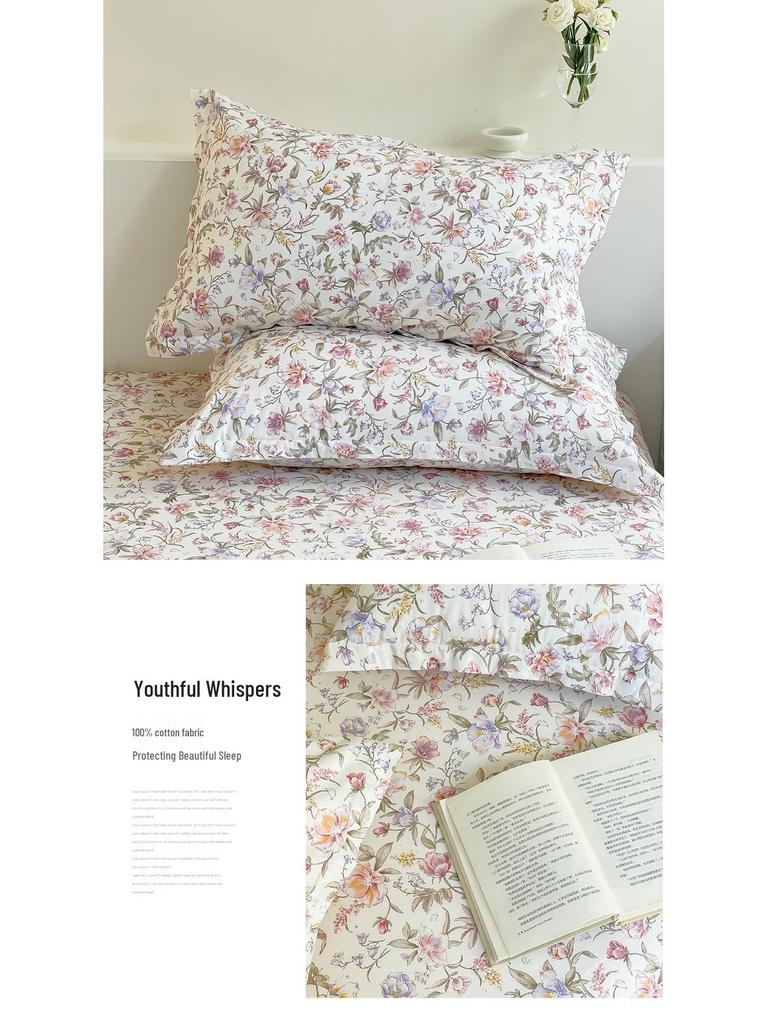 2025 New Style Pure Cotton Pillowcase Set: Simple Twill 48x74 Household Cover (Set of 2)