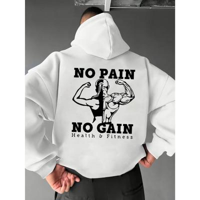 Autumn/Winter Men's Fleece-Lined Hooded Sweatshirt Gym & Casual Attire Sweatshirts Hip Hop Oversize Streetwear Unisex Clothing