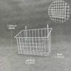 Metal Hanging Wire Basket Cosmetic Organizer Kitchen Grid with Hooks for Office