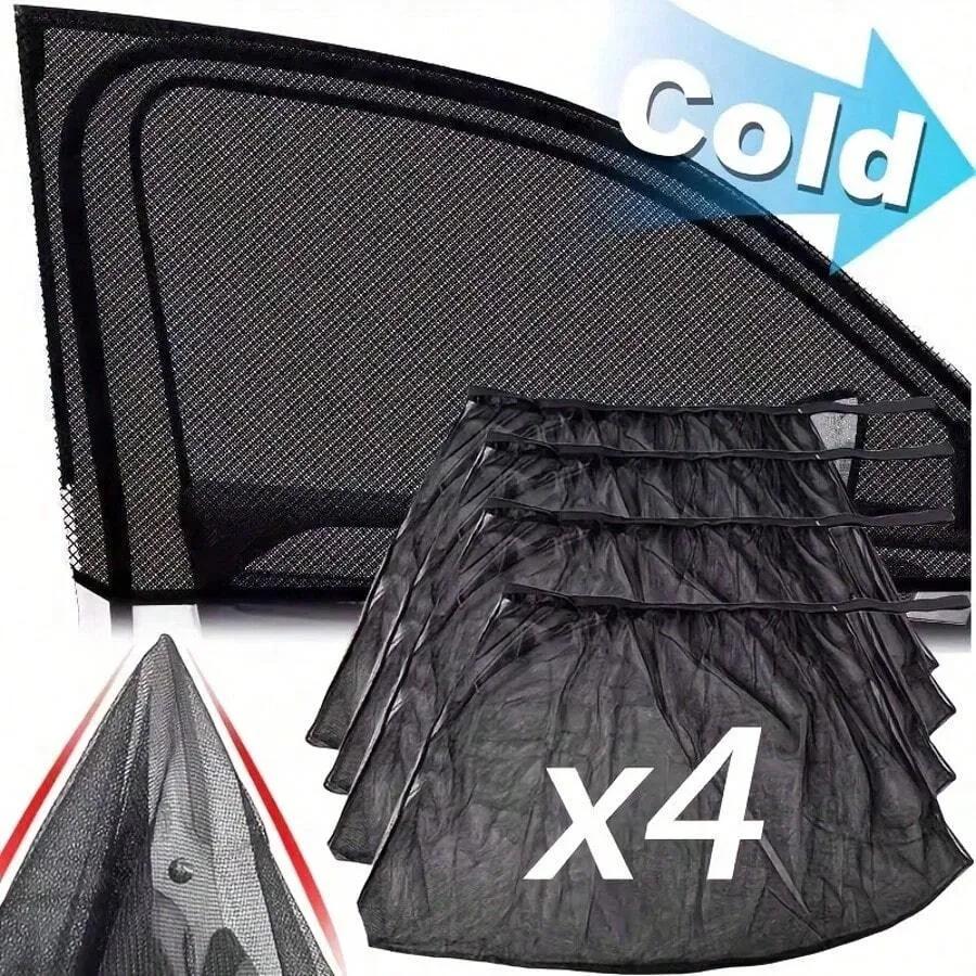 Car Window Mosquito Screen and Sunshade - Heat Insulation, Ventilation, Insect Protection Cover