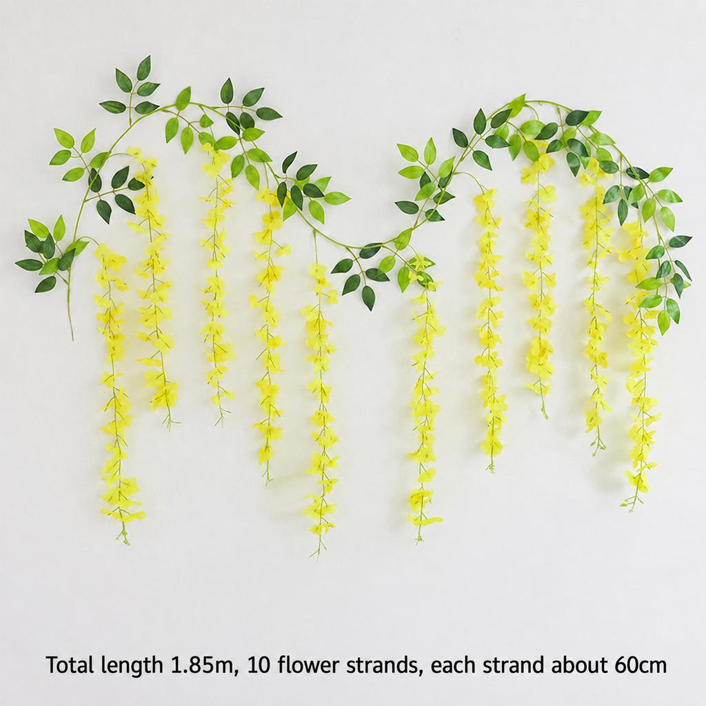 Faux Violet Blossom Trails Vintage Ceiling Backdrop Drooping Lavender Tendril Simple Synthetic Bush Twig Gorgeous Party Wreath