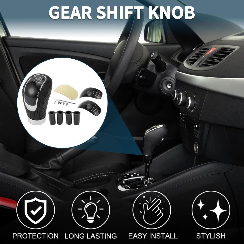 TUCKBOLD Universal Shift Knob Gear Shift Knob with 4 Adapters for 6 Speed Manual