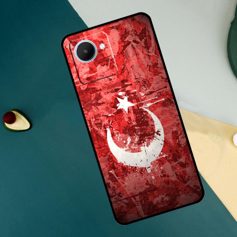 Republic of Turkey Realistic Flag For Realme C67 C53 C55 C75 C71 C61 C33 C63 C51 C65 11 12 13 14 15 Pro Plus GT6 GT7 Pro Case