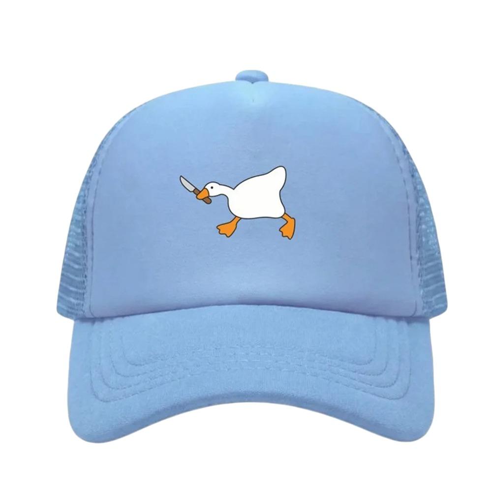 Summer Trucker Hat Embroidered Snapback Hat Fashion White Goose Baseball Cap Unisex