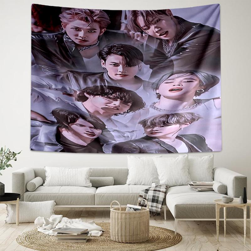 1pc Kpop BTS1 Tapestry, Living Room, Bedroom, Office, Party Decor, Ideal Festive Gift