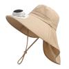 Protection UV Hommes Femmes Chapeaux Ventilateur Solaire 800 mAh Travail Chapeau de Soleil Séchage Rapide Chapeau Bob Été Extérieur