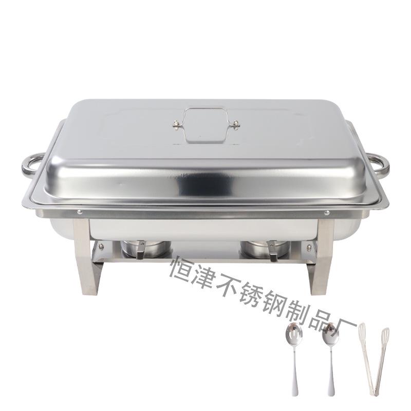 Gold Stainless Steel Square Buffet Warming Stove for Restaurants