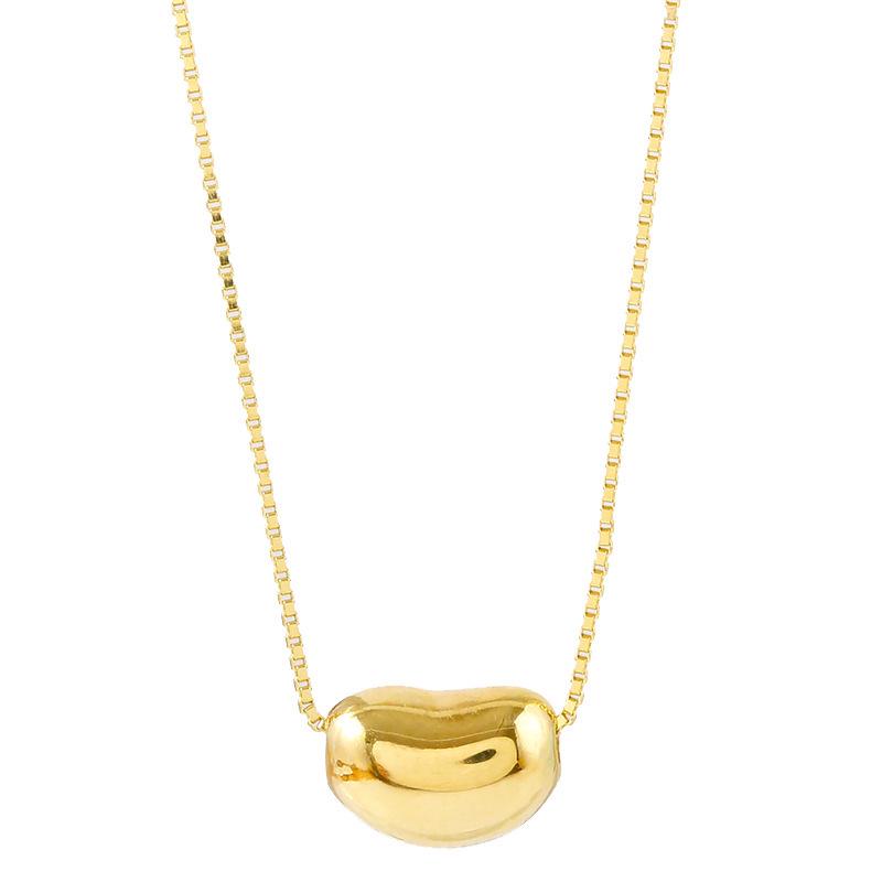 Lucky Bean Necklace: Versatile Clavicle Chain with Forest Style for Women