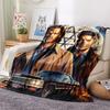 1PC Dean Winchester Print Flannel Blanket, High Quality All Seasons, Home Decor, Warmth and Comfort, Perfect for Christmas Gifts