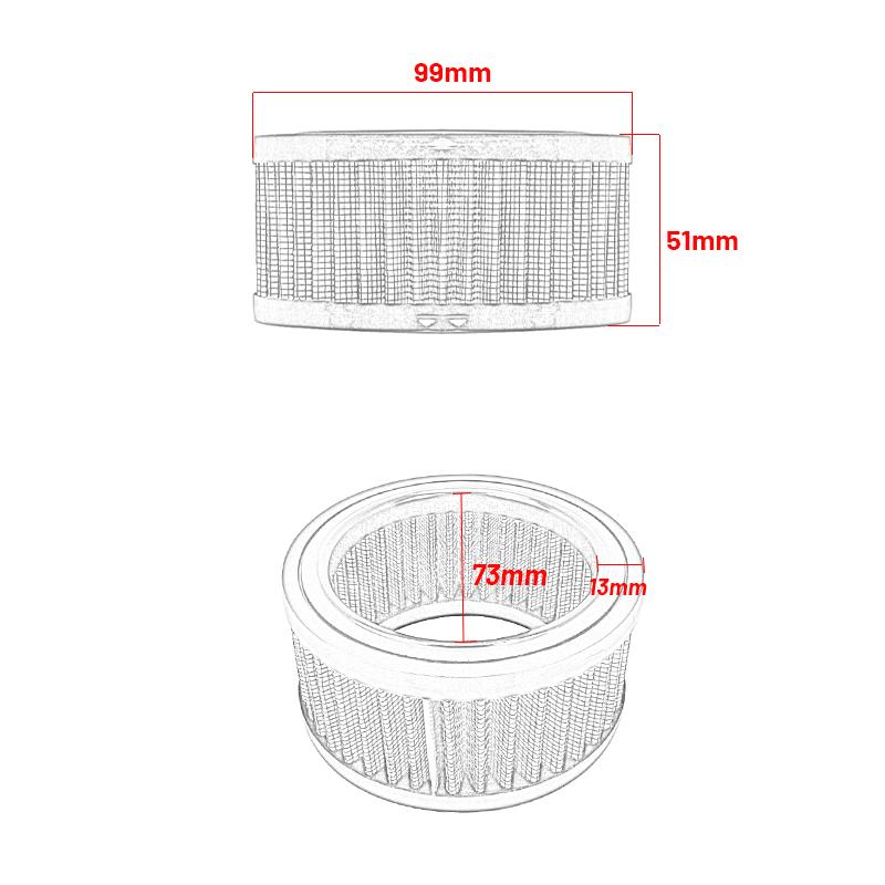 1pc Motorcycles Air Cleaner Intake Filter Universal Air Filter Element Replacement for Harley Sportster XL 883 1200 48 2004-up Air Filters 7