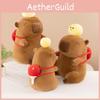 Capybara Table Tennis Backpack Plush Toy Cartoon Children Birthday Doll Gift