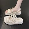 Fashion Woman Shoes Pearl Platform Bow Sandals for Women Vip On Sale Shoe Asian Size Wholesale Cheap Liquidation The Best Sandal Pvc
