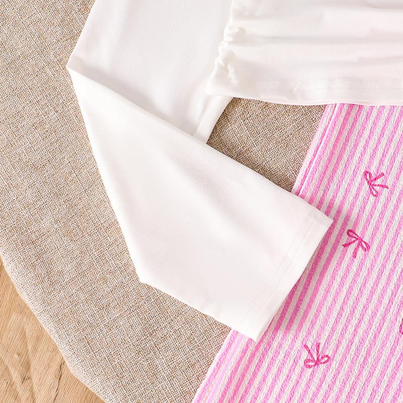 7-12Y Girls‘ Suit Summer Children's New Fashionable Printed Shirt + Trousers 2pcS Girls’ Long-sleeved Girls' Trousers