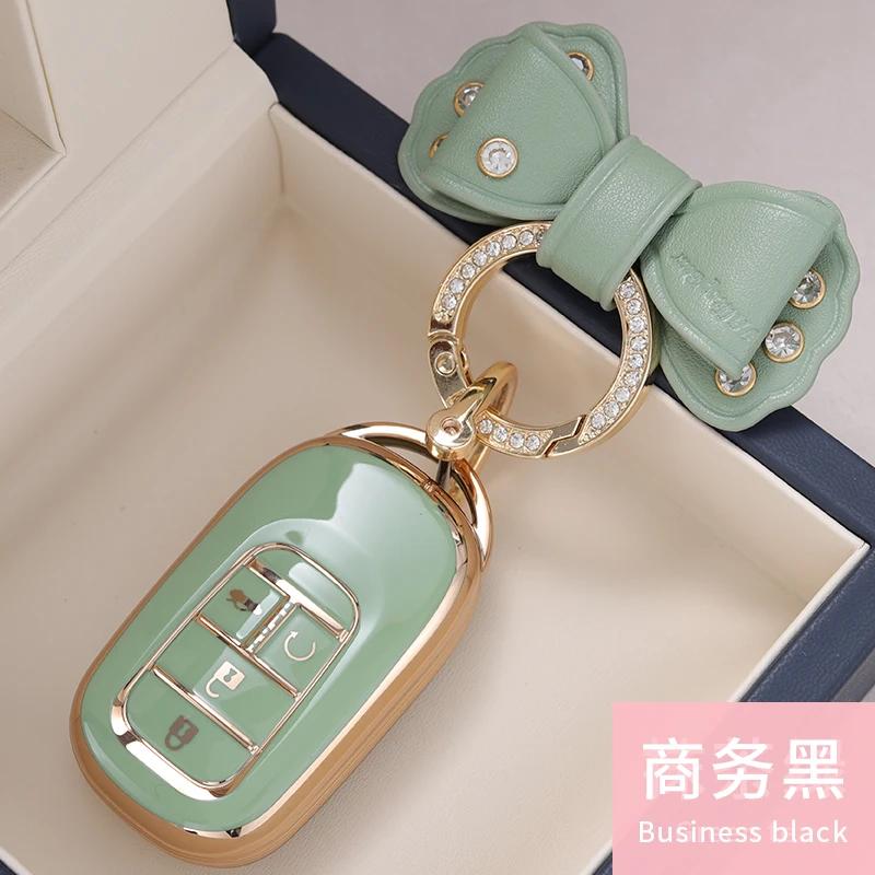 Styling Mouldings New TPU Car Remote Key Case Cover Protect Shell Bag For Honda 2021 2022 Accord Civic Pilot Freed CRV 4 Button