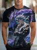 Retro Heren T-shirt met 3D Grafische Print - Perfect voor Dagelijks Gebruik en Vakantie