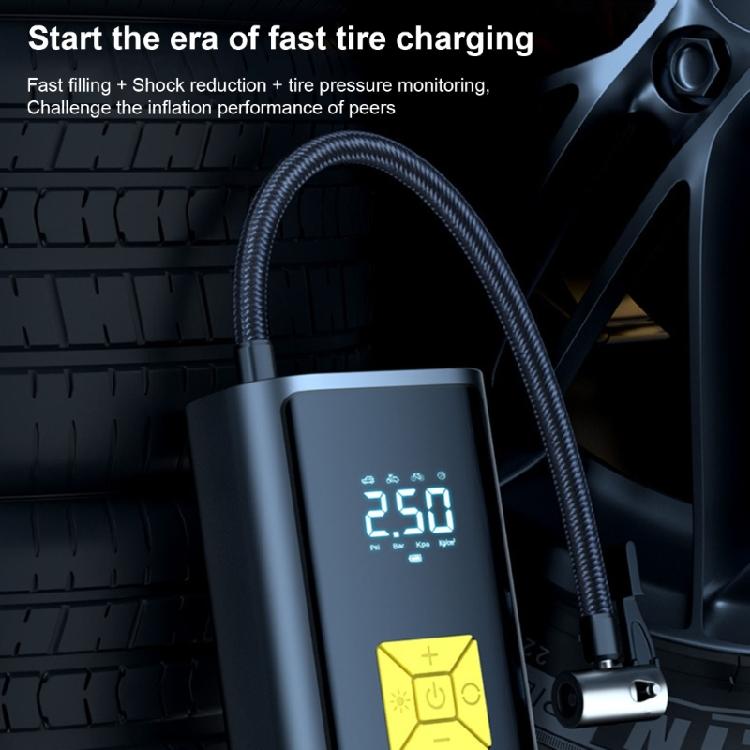 Multifunctional Efficient Starting Device High Efficiency Tire Inflator Air Compressor with Presets Pressure for Vehicle