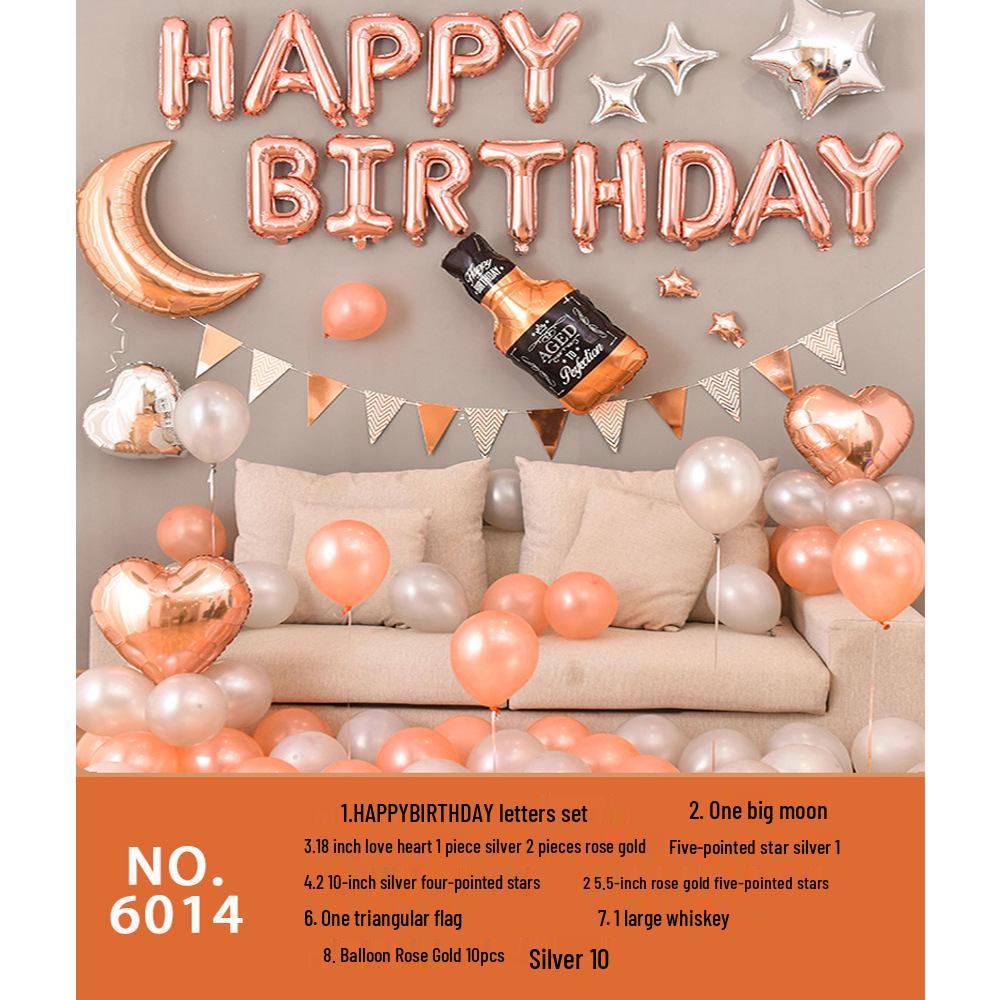 Romantic Birthday Balloon Set: High-End Decorations for Boyfriend or Girlfriend