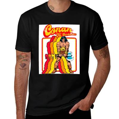 Conan Retro Conan The Barbarian T-Shirt Man T Shirts Cotton Cotton T Shirts Man 100% T-Shirt