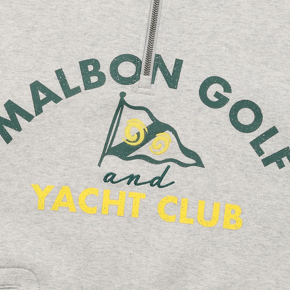 MALBON GOLF Collared Airy T-Shirt Gray (Man)