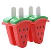 Summer 4 Hole Watermelon Popsicle Mold Ice Cream Mold DIY Homemade Mould with Sticks