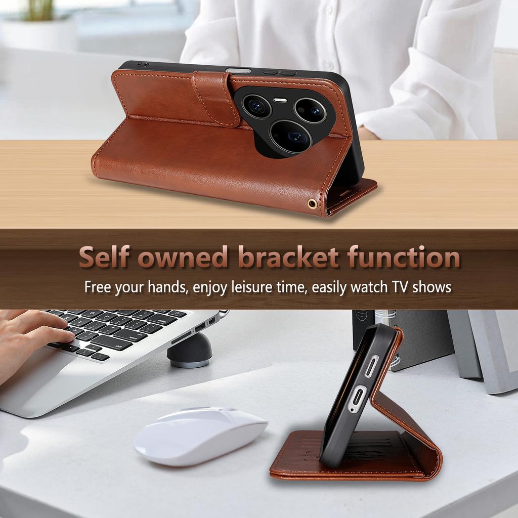 EUCAGR Business Wallet Magnetic Soft PU Leather Phone Case For Huawei Pura 90 Pro Max Holder Cover For Huawei Pura 90Pro Max