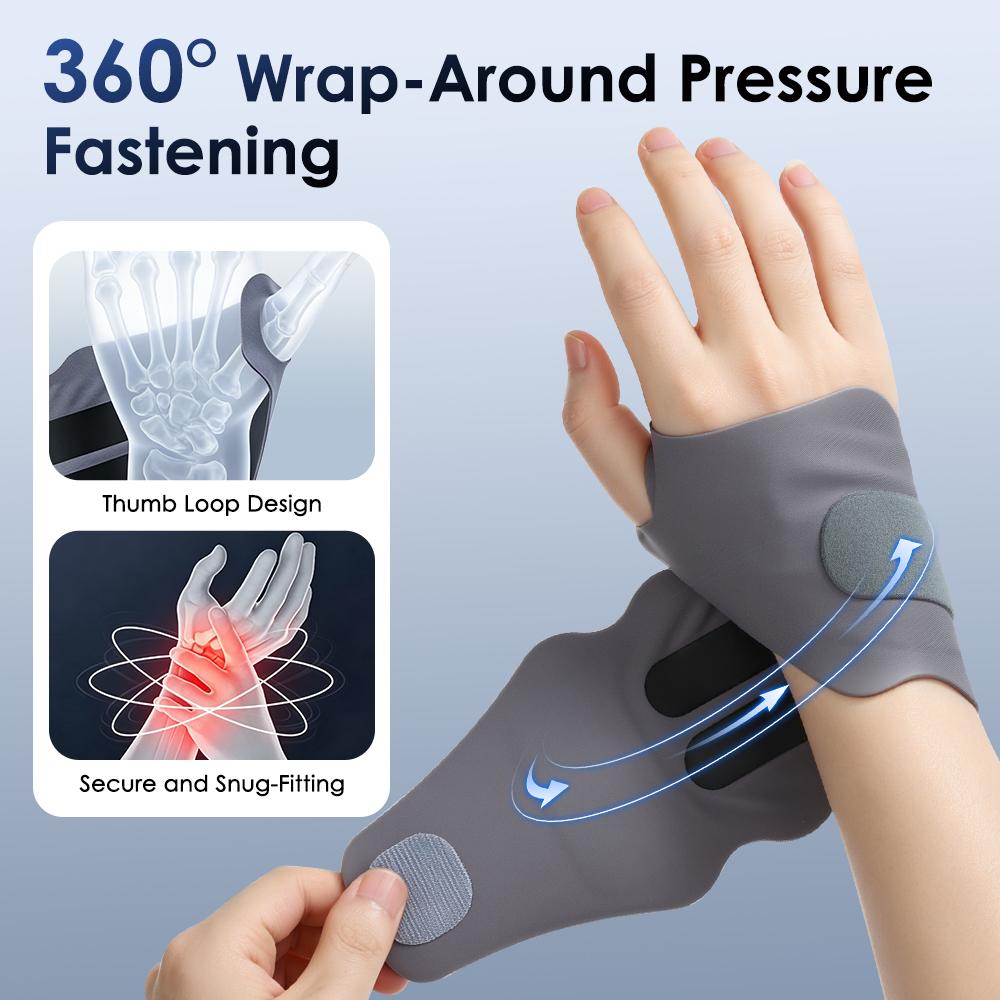 EMS Electric Cordless Hand Wrist Massager 10 Modes Vibration Massage Wrist Guard Band Carpal Tunnel Brace Belt