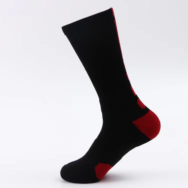 Men's Spring and Autumn Professional Basketball Running Sports Sweat Absorbing Towel Bottom High Socks