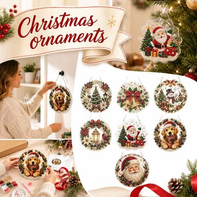 Acrylic Christmas Hanging Ornament for Holiday Tree Decoration
