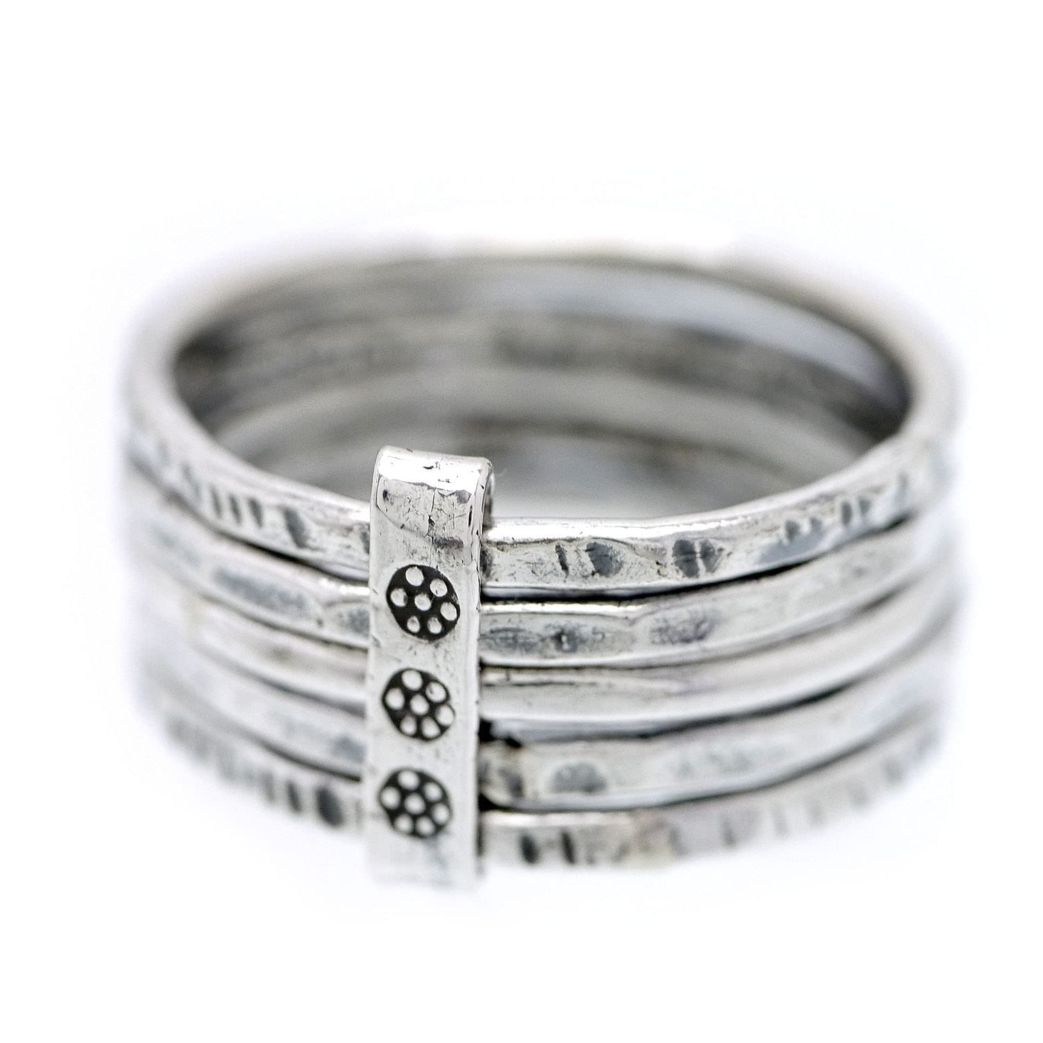 

Silver 925 Silver Karen Ring hi Karen Tribe Ring [Silver One] 5-row Men s [No. 19]