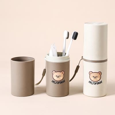 Süßes Tragbares Zahnbürstenetui Mundspülbecher Badezimmer Zahnbürstenhalter Outdoor Reiseaccessoires Zahnbürste Zahnpasta Box