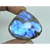 79Cts.Natural Labradorite Blue Flash Pear Cabochon Loose Gemstone 35X39X07MM B-315
