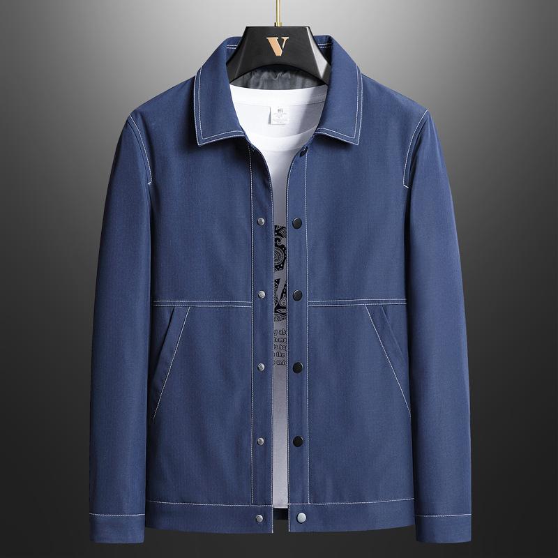 

Новая мужская рабочая куртка с лацканами, модная молодежная повседневная куртка, свободная, красивая, модная куртка для мужчин 5XL