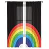 Lustige Regenbogen Schwarze Tüllgardinen Wohnzimmer Küche Chiffongardine Schlafzimmer Balkon Transparente Gardine Mode Heimdeko
