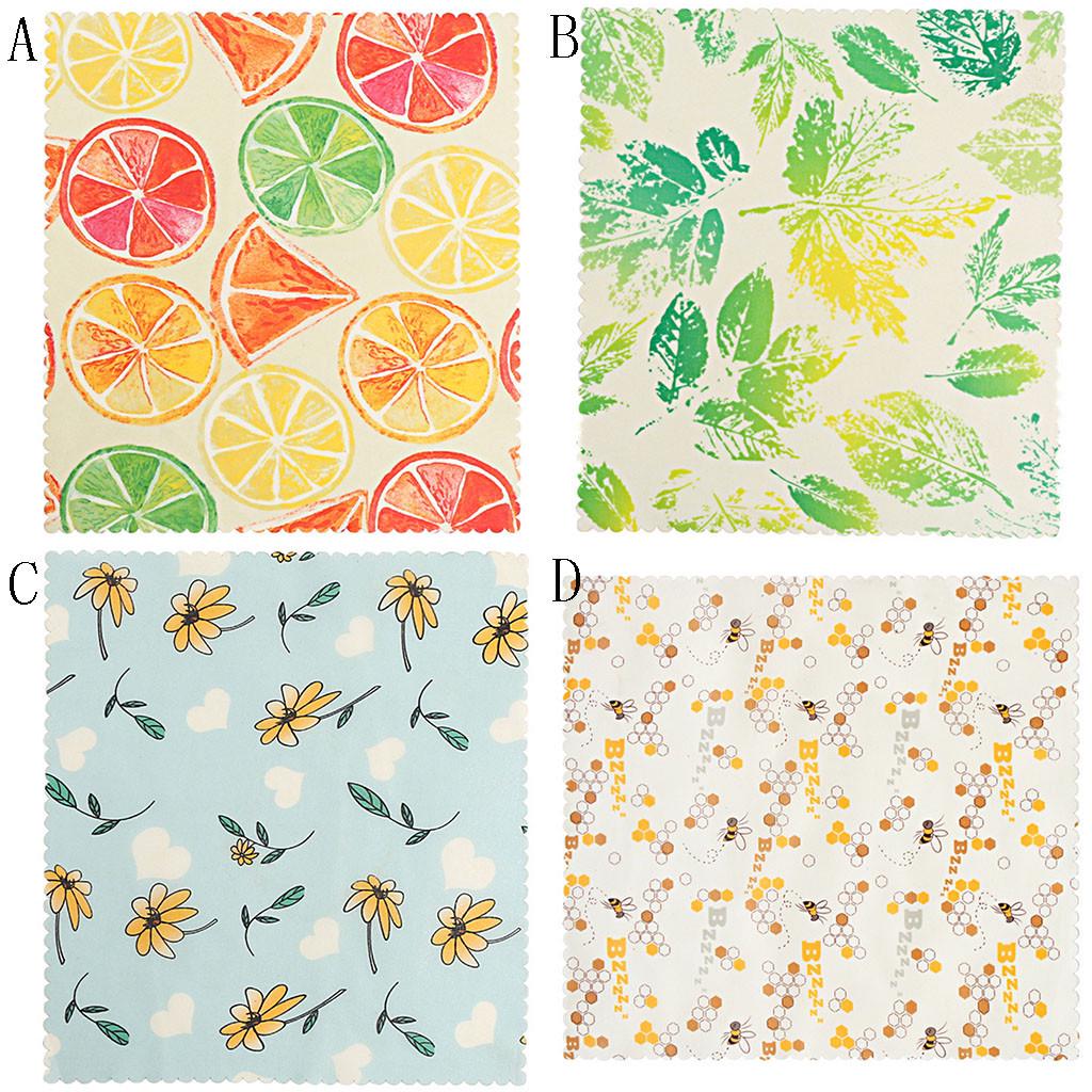 3pc Beeswax Fresh Cloth Organic Cotton Reusable Food Grade Packaging Cloth