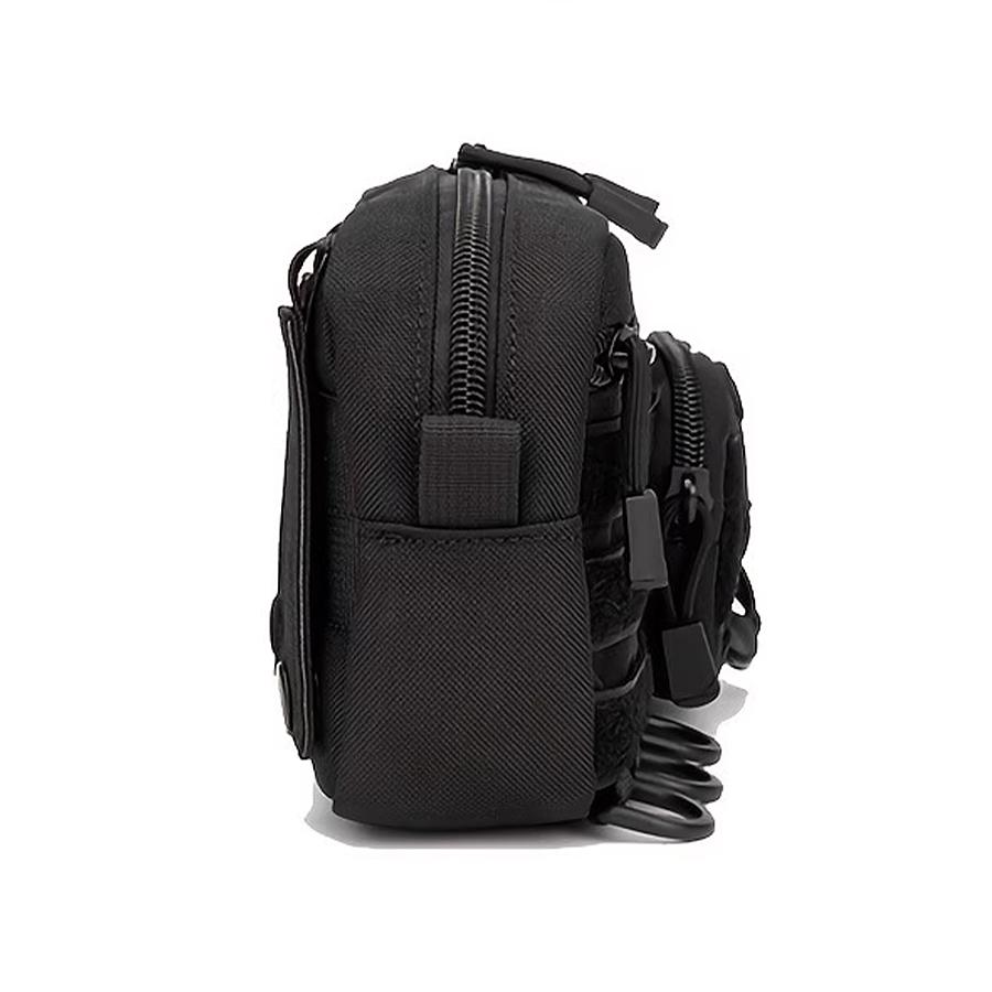 Molle system woven EDC storage bag waist bag with multiple layers of pockets suitable for camping, cycling, etc