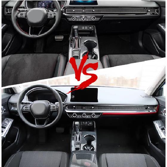 Inner Tailgate Rear Door Switch Trim For Honda Civic - ABS Carbon Fiber