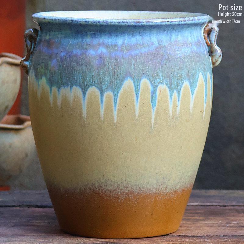 Sonderangebot: Retro Terrakotta Hoher Blumentopf für Sukkulenten oder Rettich