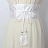 Waistband for Women Vintage Embroidery Floral Bow Tie Belt Chic Elegant Design for Evening