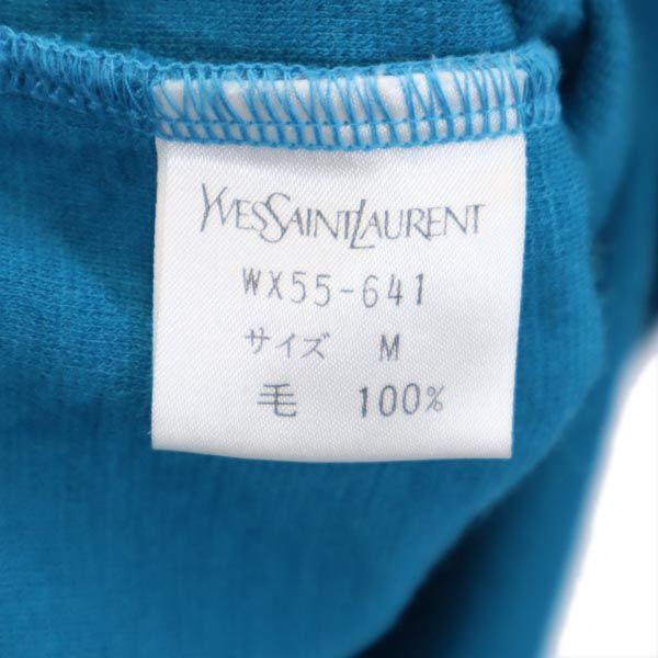 YVES SAINT LAURENT Long sleeve Cut M Blue Ron T Women Used