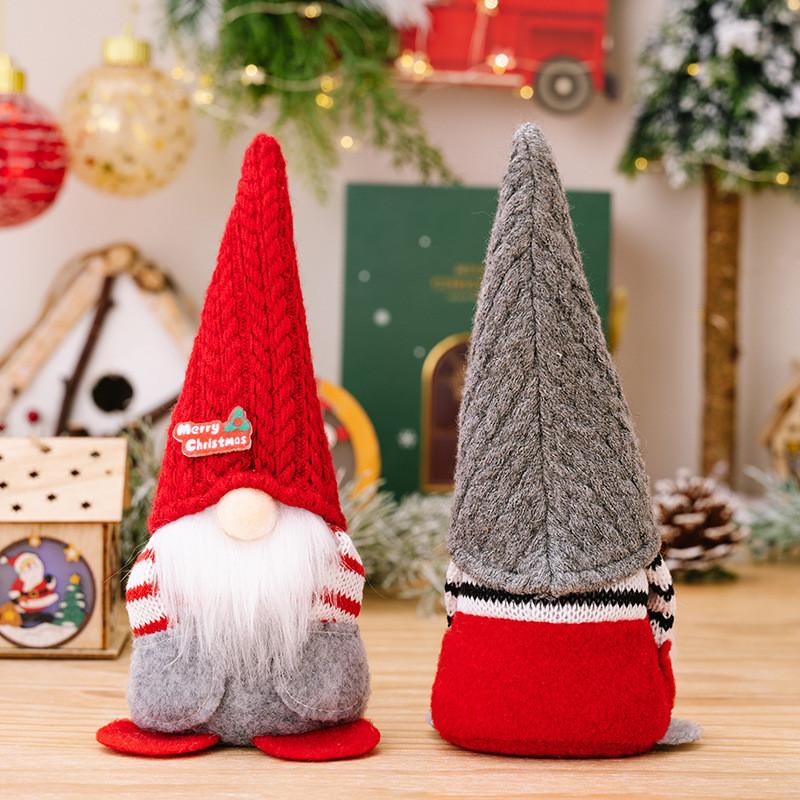Decor Playful Christmas Red Rudolph Gnome With Pointed Hat For Lively Seasonal Celebrations